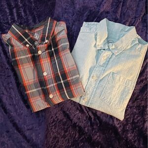 Wonder Nation Boys Long sleeve button up shirts.